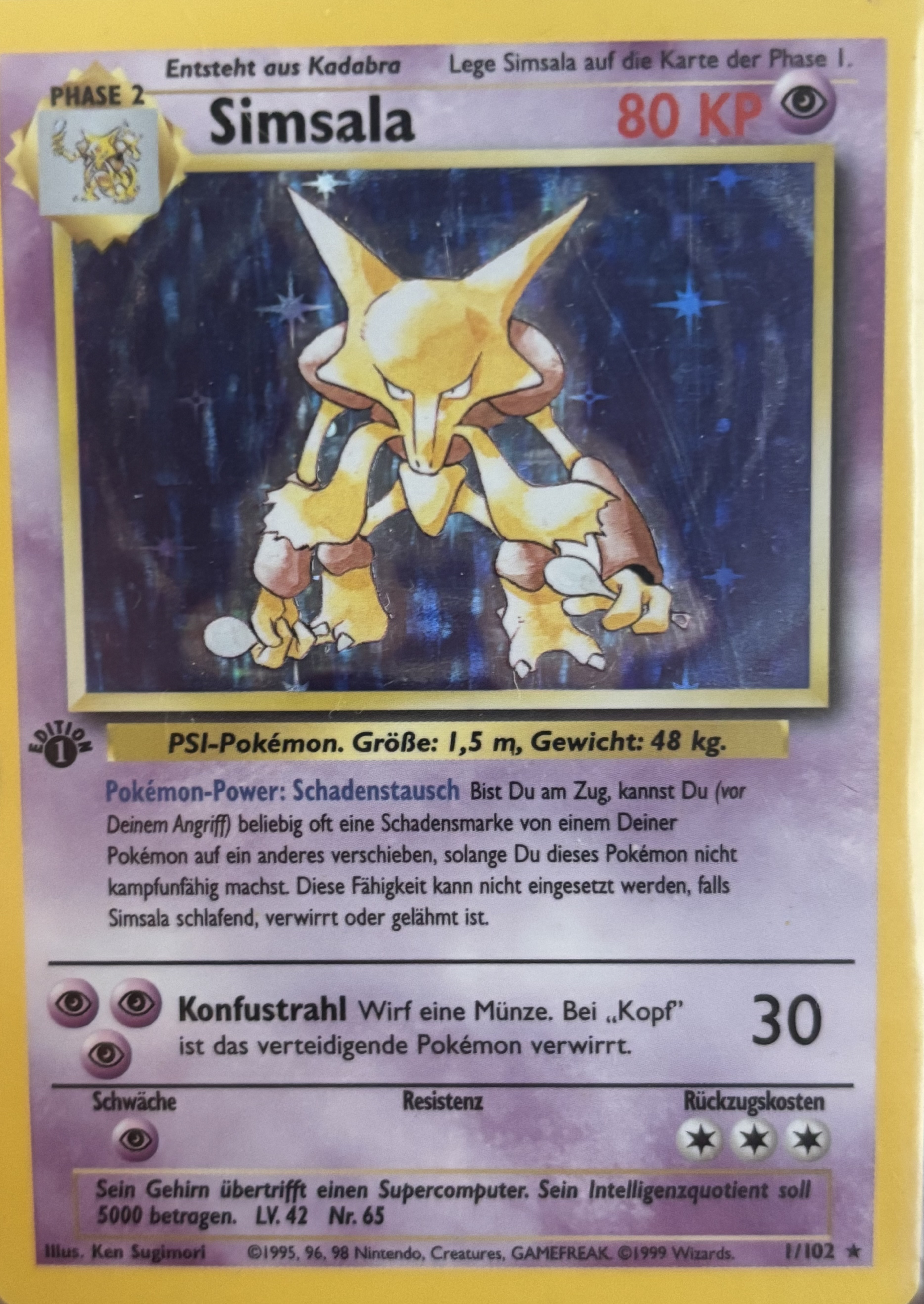 Kadabra Pokemon card